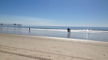 Beach nearby, sun loungers, beach towels