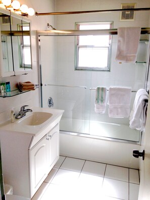 Combined shower/tub, hair dryer, towels, soap - Beautiful Views Overlooking Moab Valley! (Moab)
