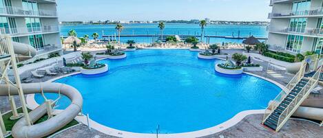 Indoor pool, a heated pool