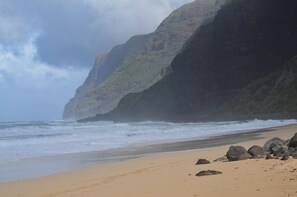 Sun-loungers, beach towels