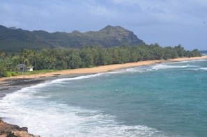 Chaises longues, serviettes de plage