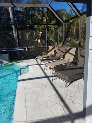 A heated pool