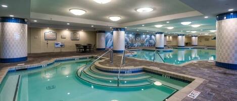 Indoor pool, outdoor pool