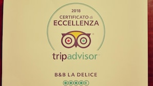 A certificate of excellence from TripAdvisor for B&B La Delice, awarded in 2018. - B&B La Delice (Dalmine)