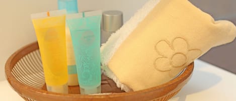 Ducha, secador de pelo, bidé y toallas