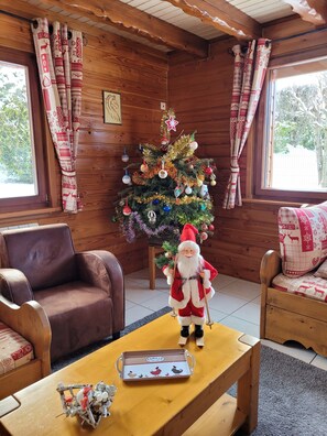 TV, fireplace - LARGE CHALET IN THE HEART OF THE VOSGES, CLOSE TO MOUNTAIN WALKS (Anould)