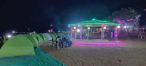 Front of property - evening/night - Pavana Lake Camping (Mawal)