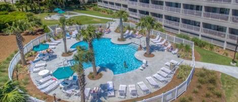 Outdoor pool, a heated pool