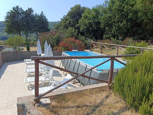 Toskana: Haus "Alte Abtei" unter den OlivenbÀumen mit Pool