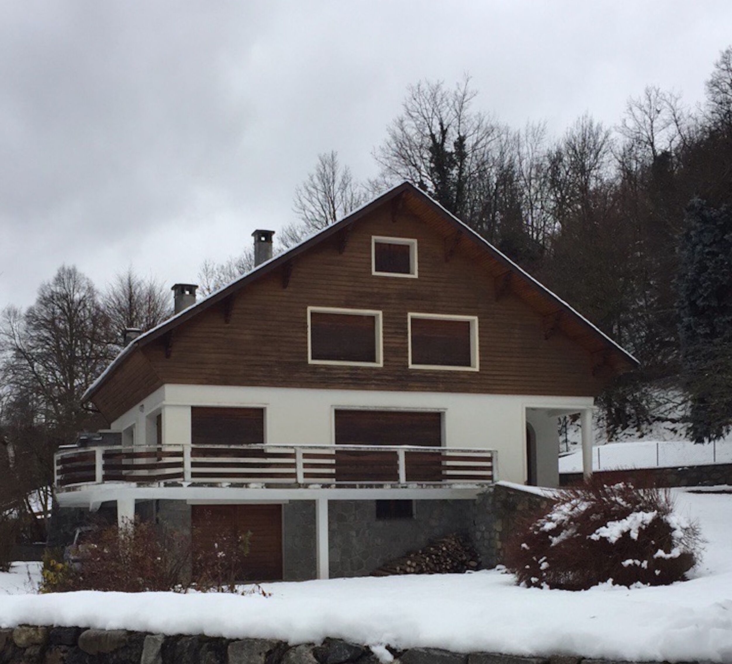 Le chalet en hiver