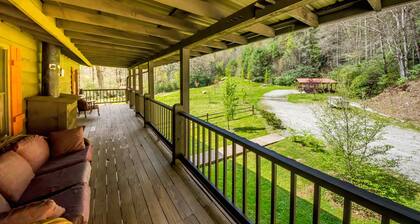 Cabin on Trout River, 9 Acres Surrounded by US Forest, Waterfalls, 100% Secluded