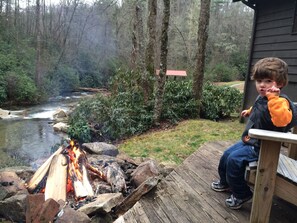Property grounds - Cabin on Trout River, 9 Acres Surrounded by US Forest, Waterfalls, 100% Secluded (Sapphire)