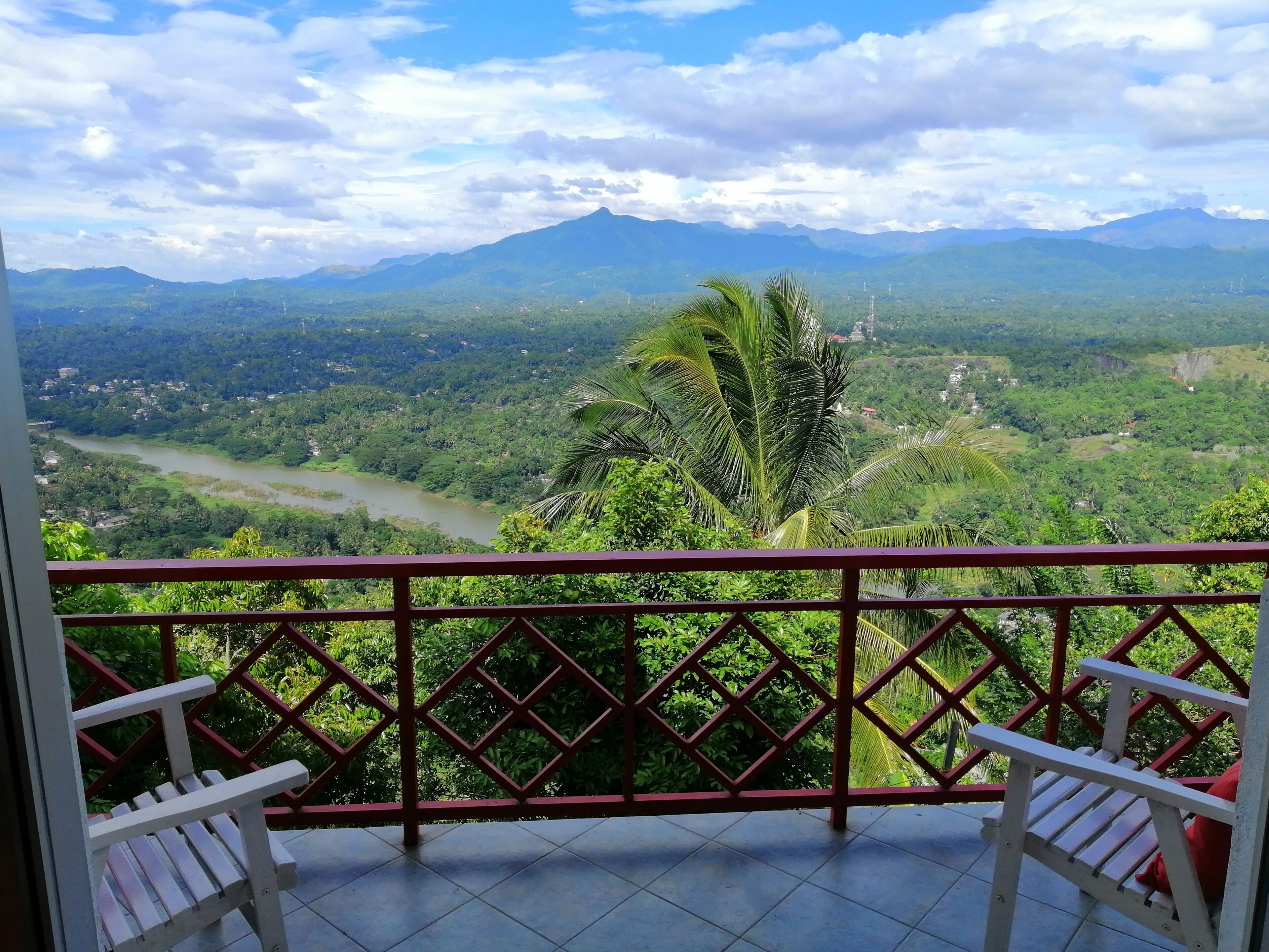 全景四人房, 2 张大床, 山景, 山腰 | 阳台