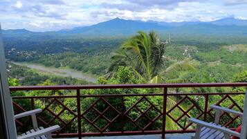 Panoramic Quadruple Room, 2 Queen Beds, Mountain View, Mountainside | Balcony