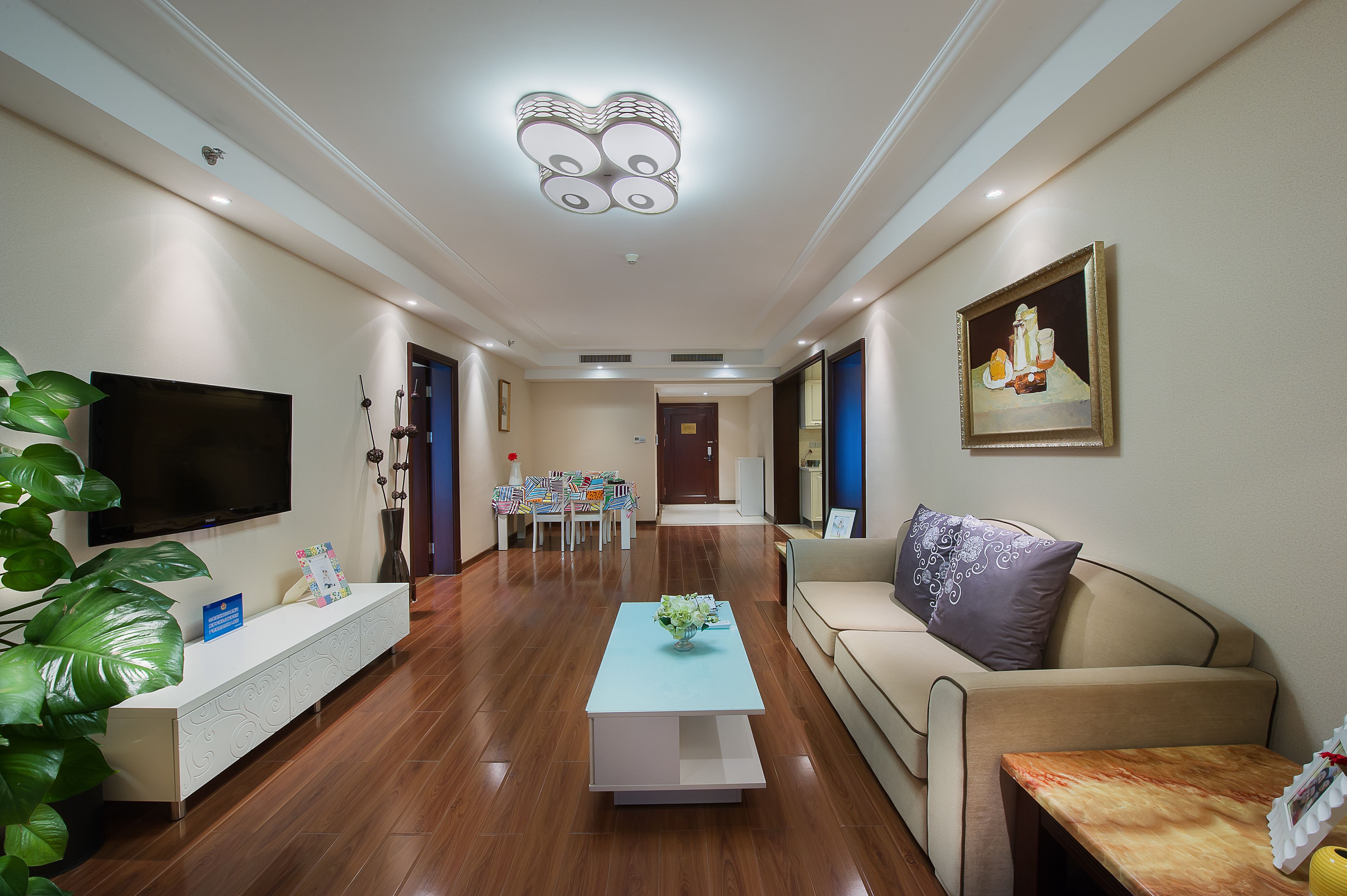 Two-Bedroom Apartment | Living room | Plasma TV, pay movies