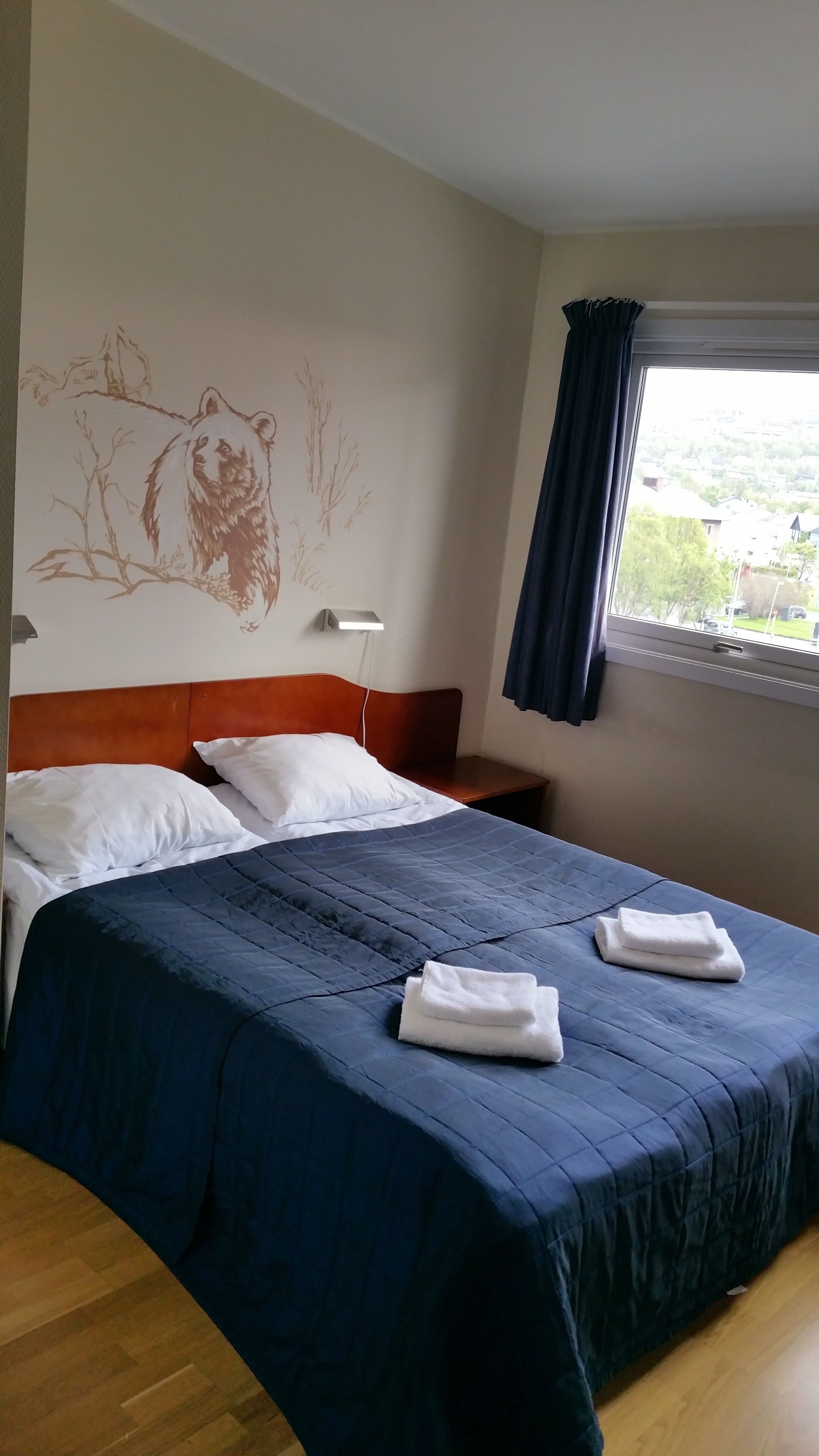 Minibar, desk, blackout drapes, iron/ironing board
