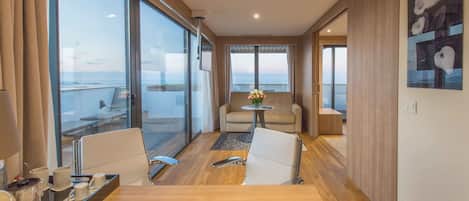 Suite, Sea View (Paradis) | Living area | Flat-screen TV