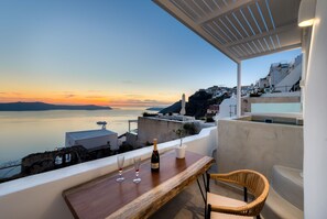 Honeymoon Suite, Hot Tub (Cave Suite with Sunset View) | View from room - Iriana Suites (Santorini)