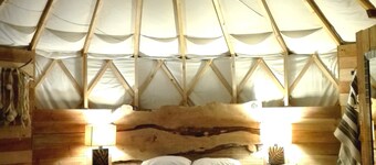 Yurt in Puyehue with Volcano Views