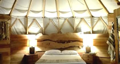 Yurt in Puyehue with Volcano Views
