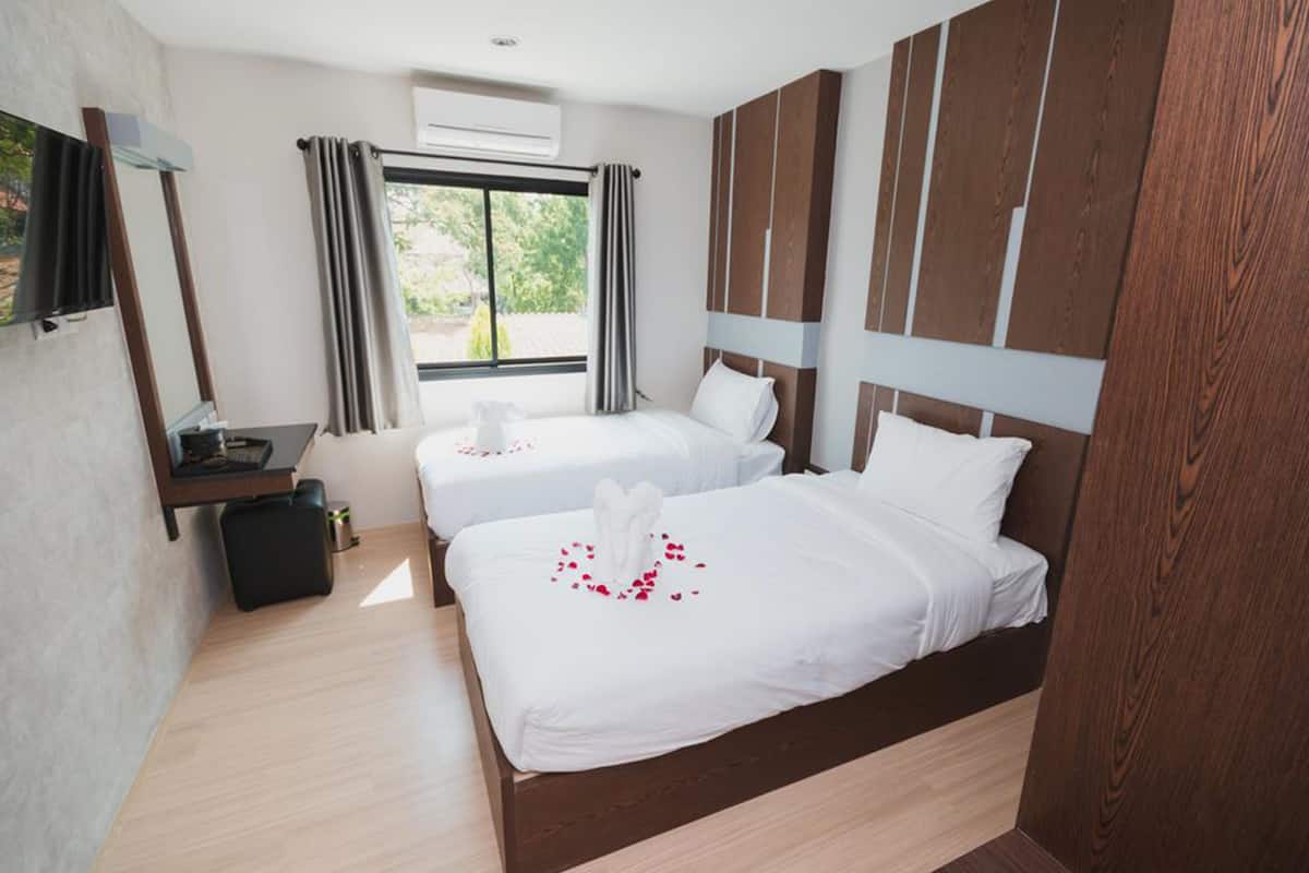 Twin kamer, 2 eenpersoonsbedden | 1 slaapkamer, geluiddichte muren, gratis wifi