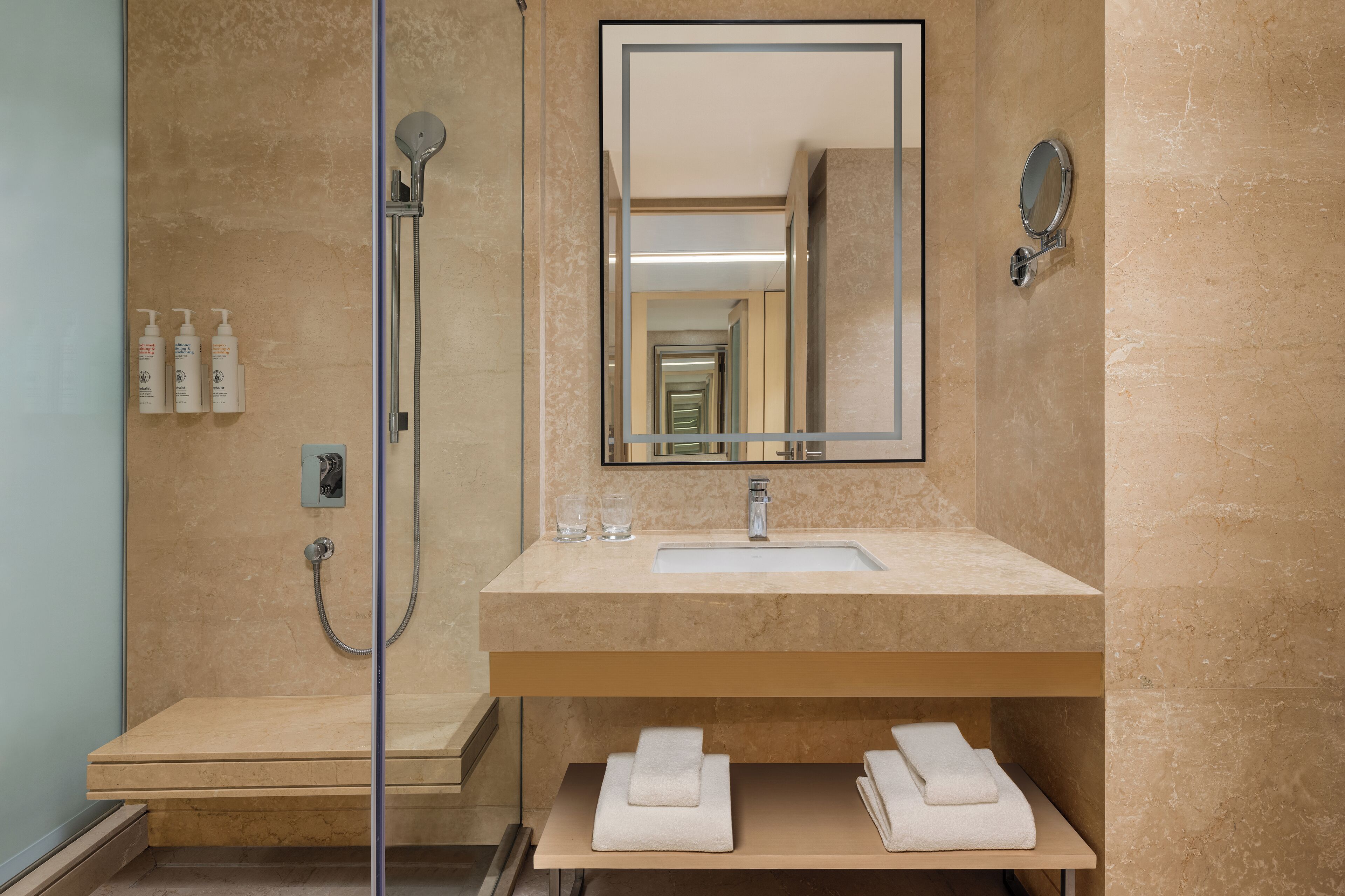 free toiletries, hair dryer, bathrobes, slippers