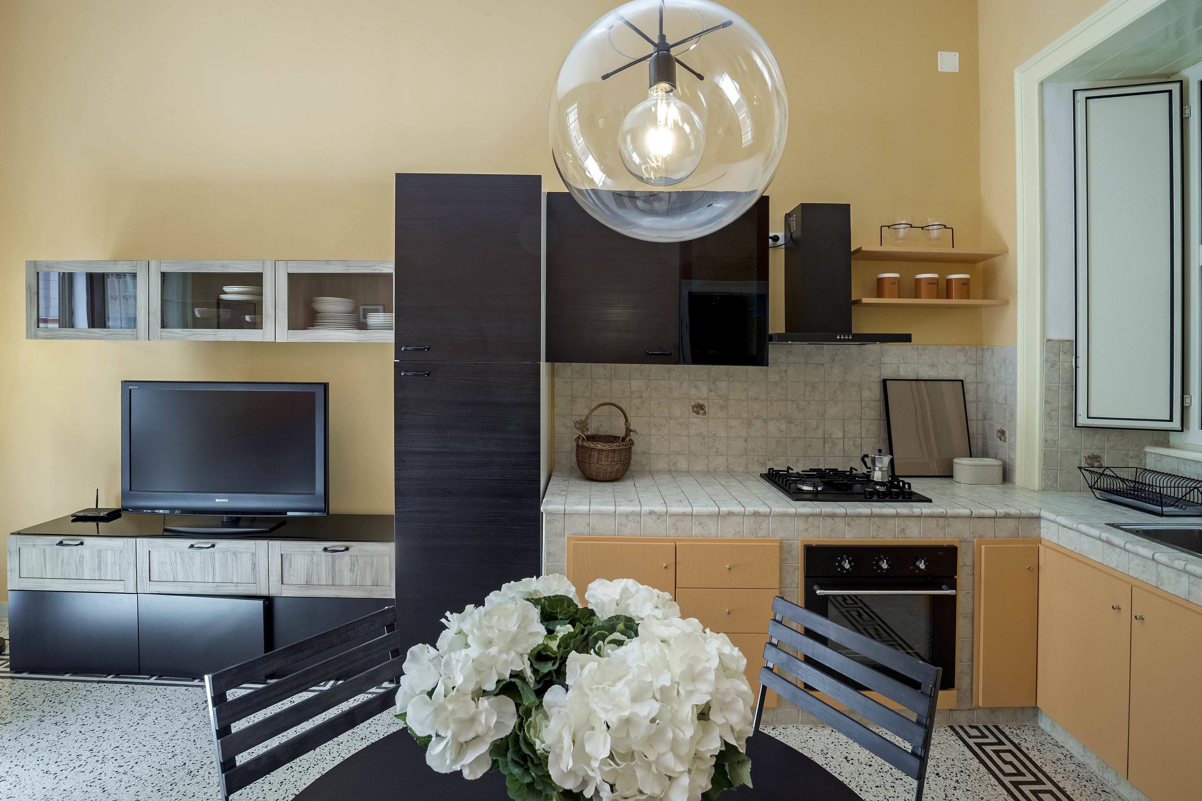 Appartement, 1 chambre, balcon | Coin cuisine privé | Réfrigérateur, four, plaque de cuisson, cafetière/bouilloire