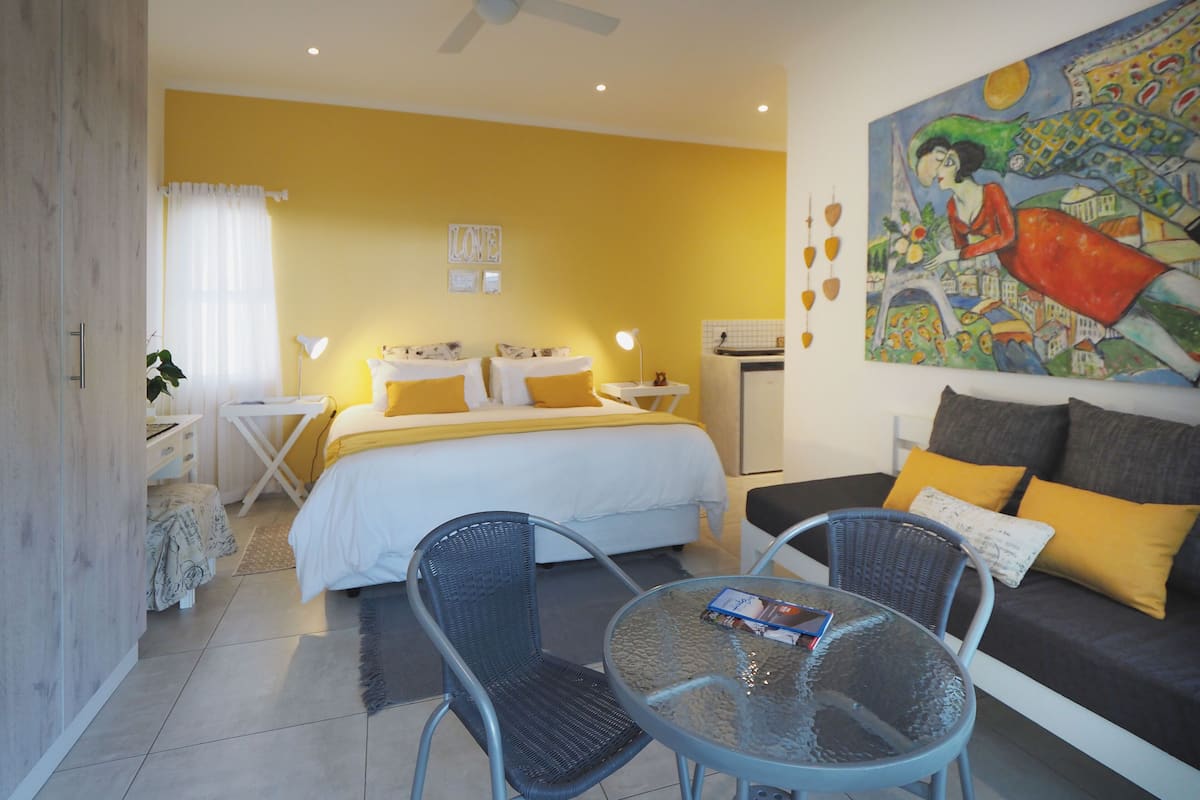 Luxury Double Room | Premium bedding, desk, laptop workspace, blackout drapes