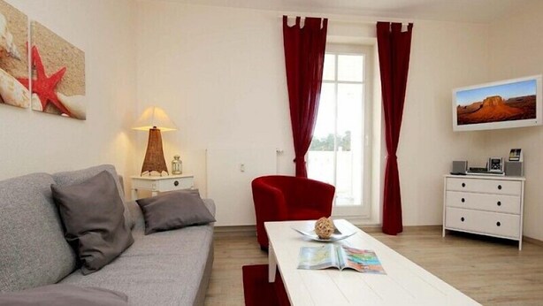 Condo, Balcony | Living area | Flat-screen TV, DVD player - Villa & Haus Seydlitz (1RB11) (Binz)