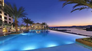 2 outdoor pools, open 9:00 AM to 6:30 PM, pool umbrellas, sun loungers