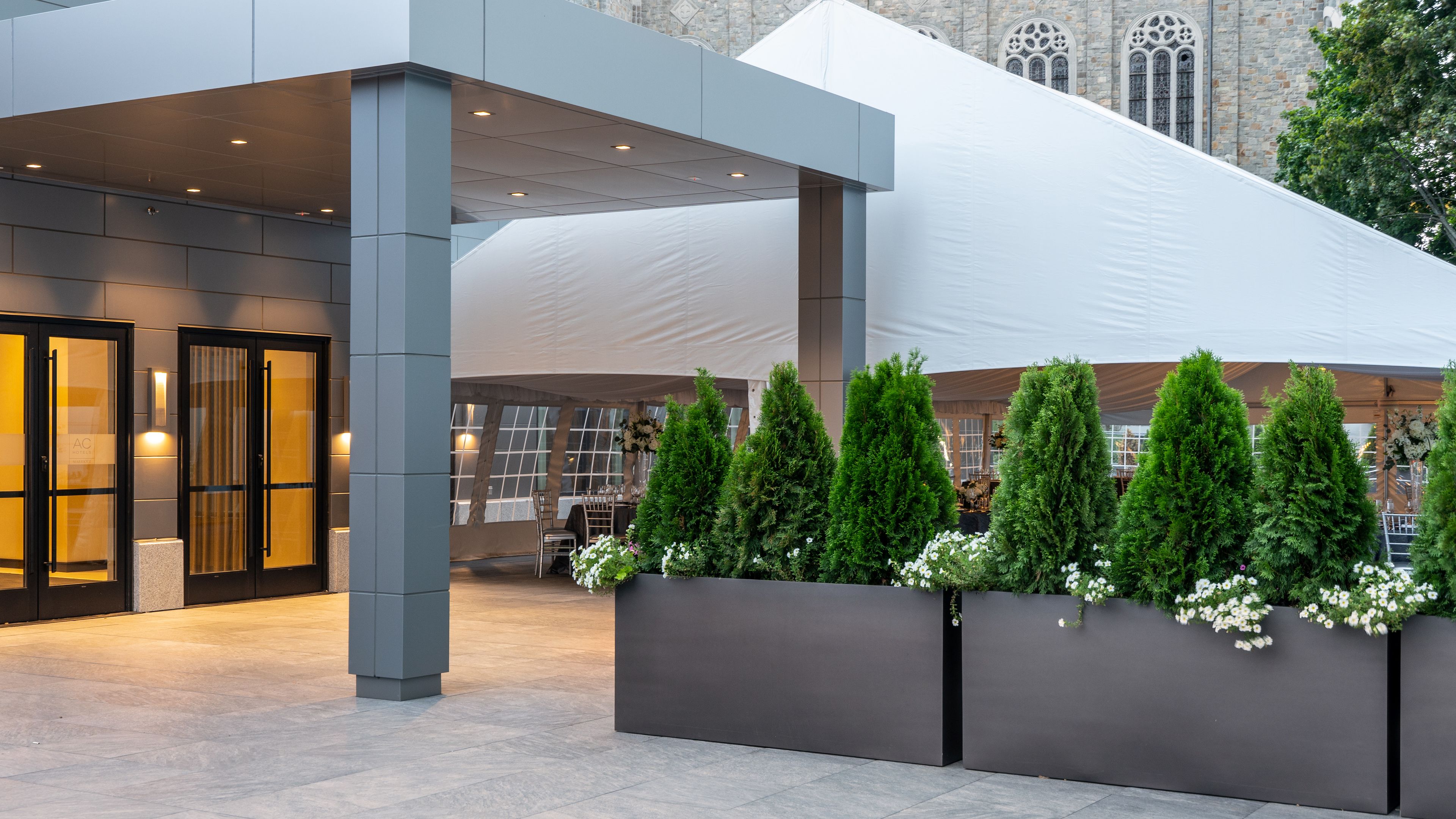 outdoor wedding area