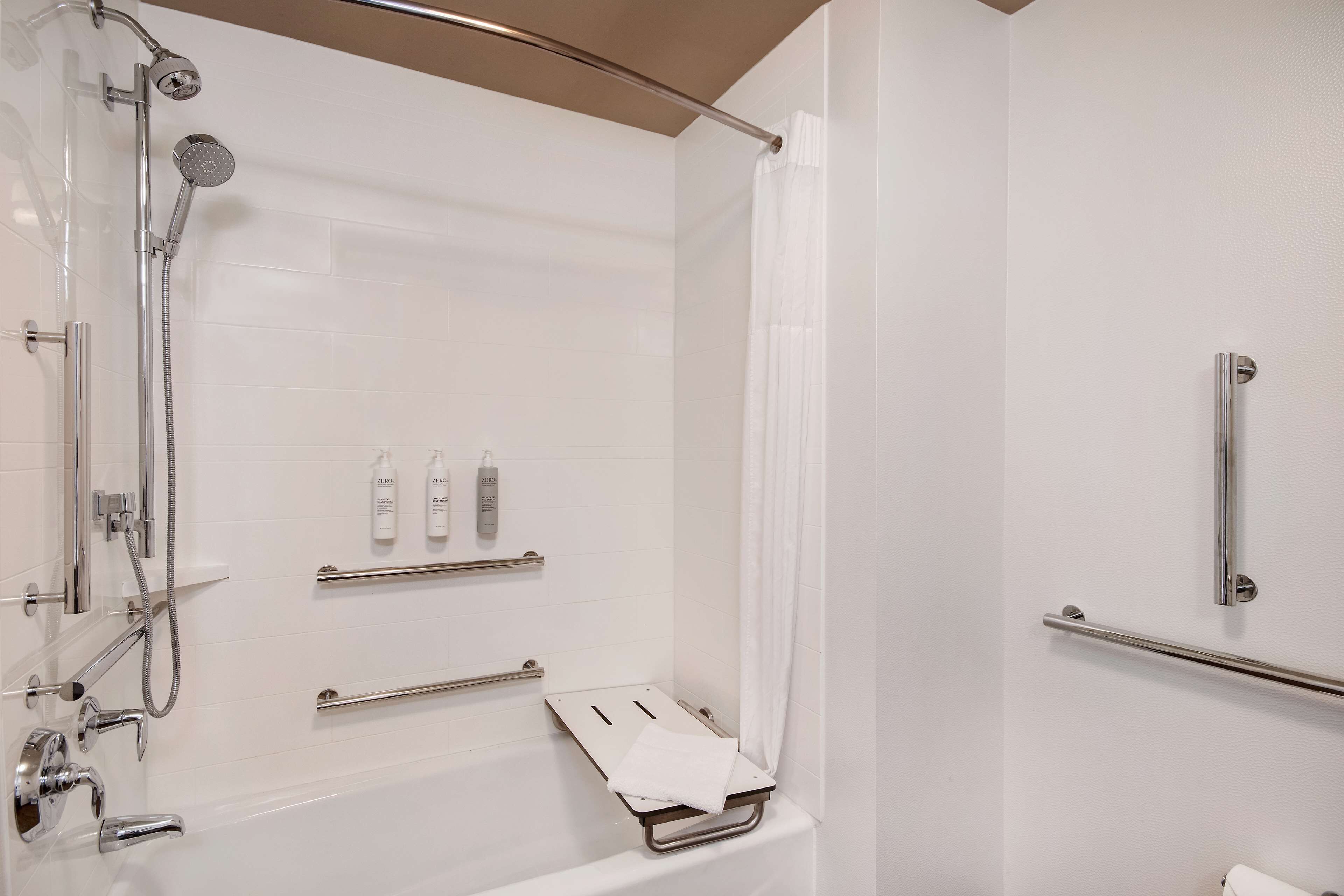 free toiletries, hair dryer, towels, soap