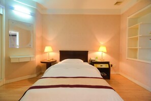 Minibar, desk, blackout drapes, free WiFi