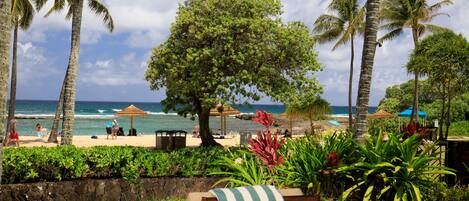 海灘、躺椅、沙灘巾