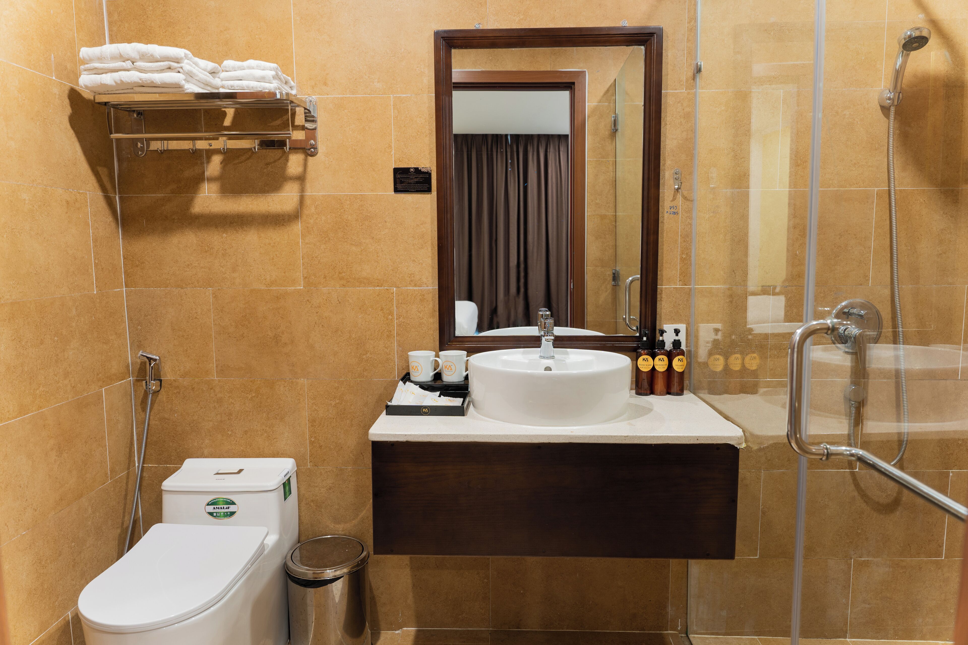 free toiletries, hair dryer, bathrobes, slippers