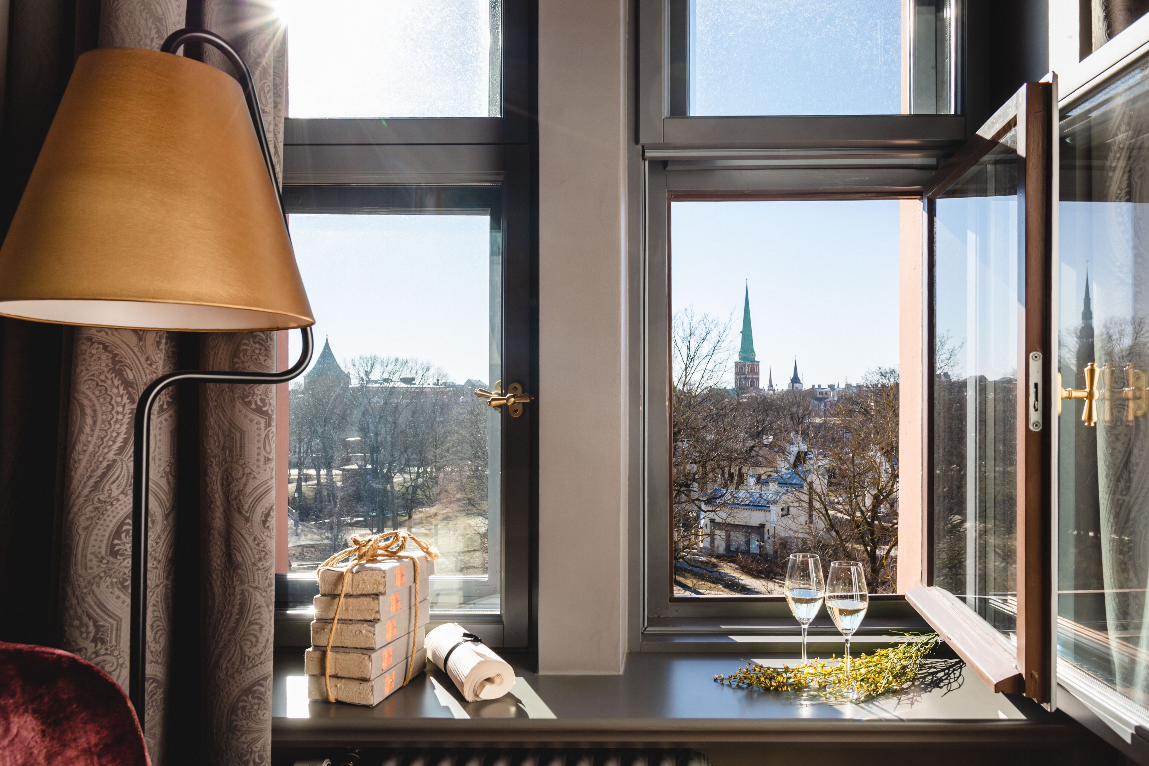 premium room, 1 king bed, non smoking, park view | minibar, in-room safe, desk, blackout curtains