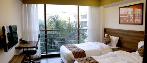 Ropa de cama de alta calidad y minibar
