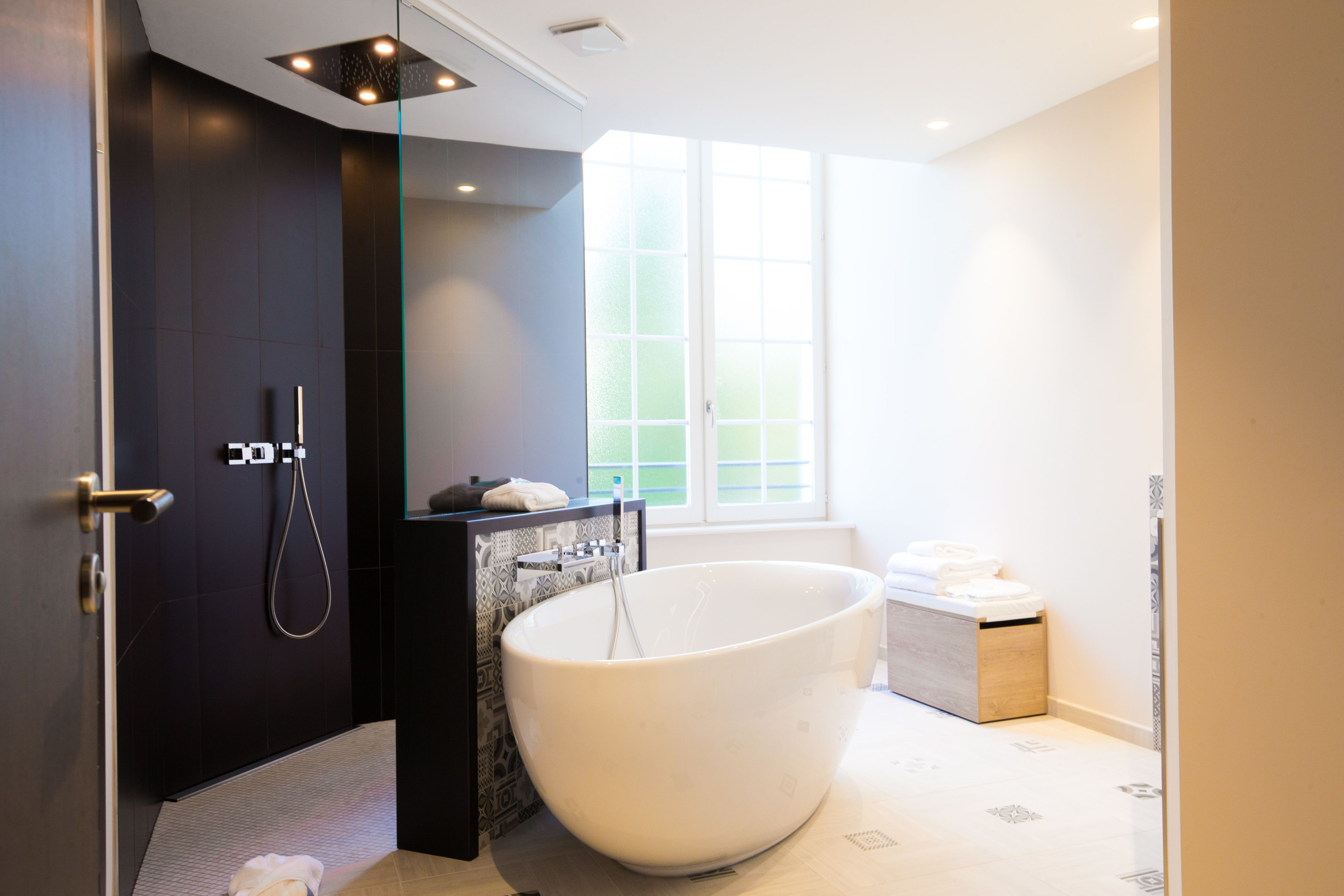 free toiletries, hair dryer, towels