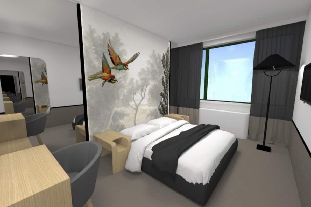 economy double room | premium bedding, minibar, desk, free wifi