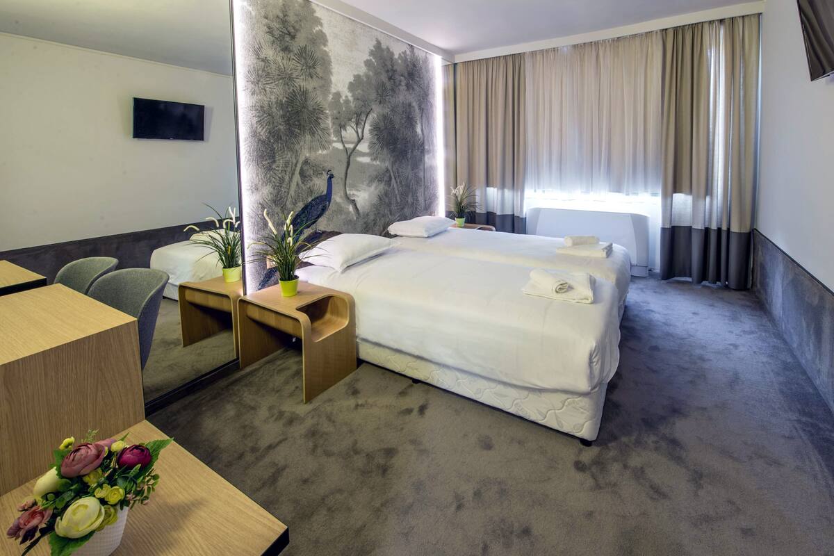 Premium bedding, desk, free WiFi