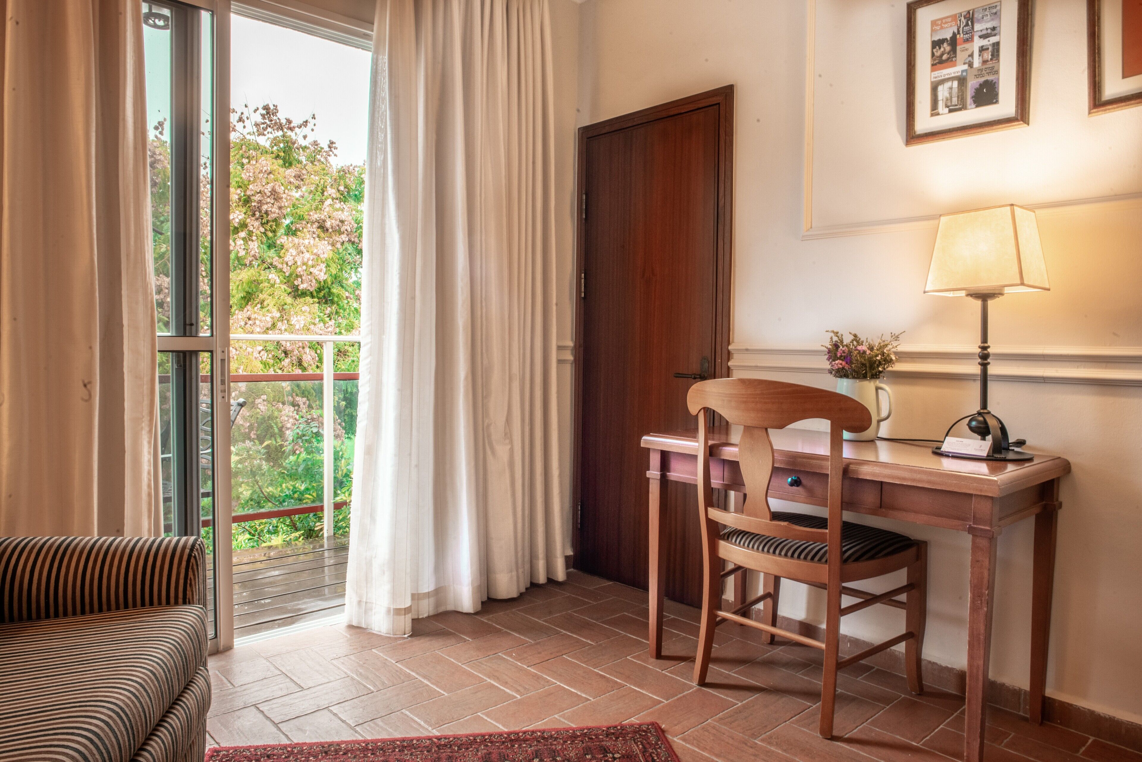 boutique balcony | living room | 38-inch tv with cable channels