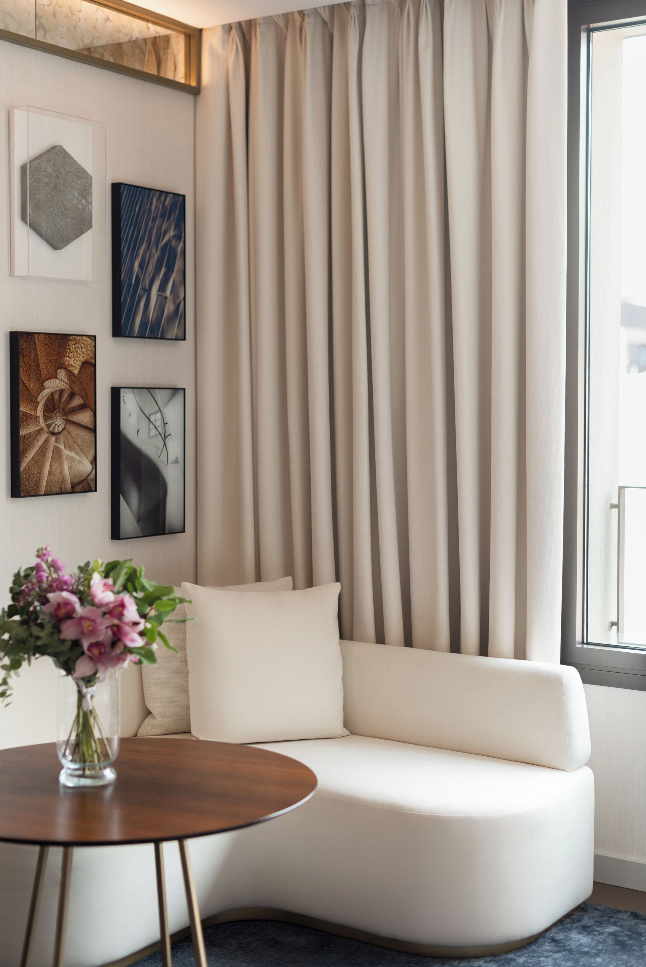 gallery room | living area | 55-inch flat-screen tv with satellite channels, tv, heated floors