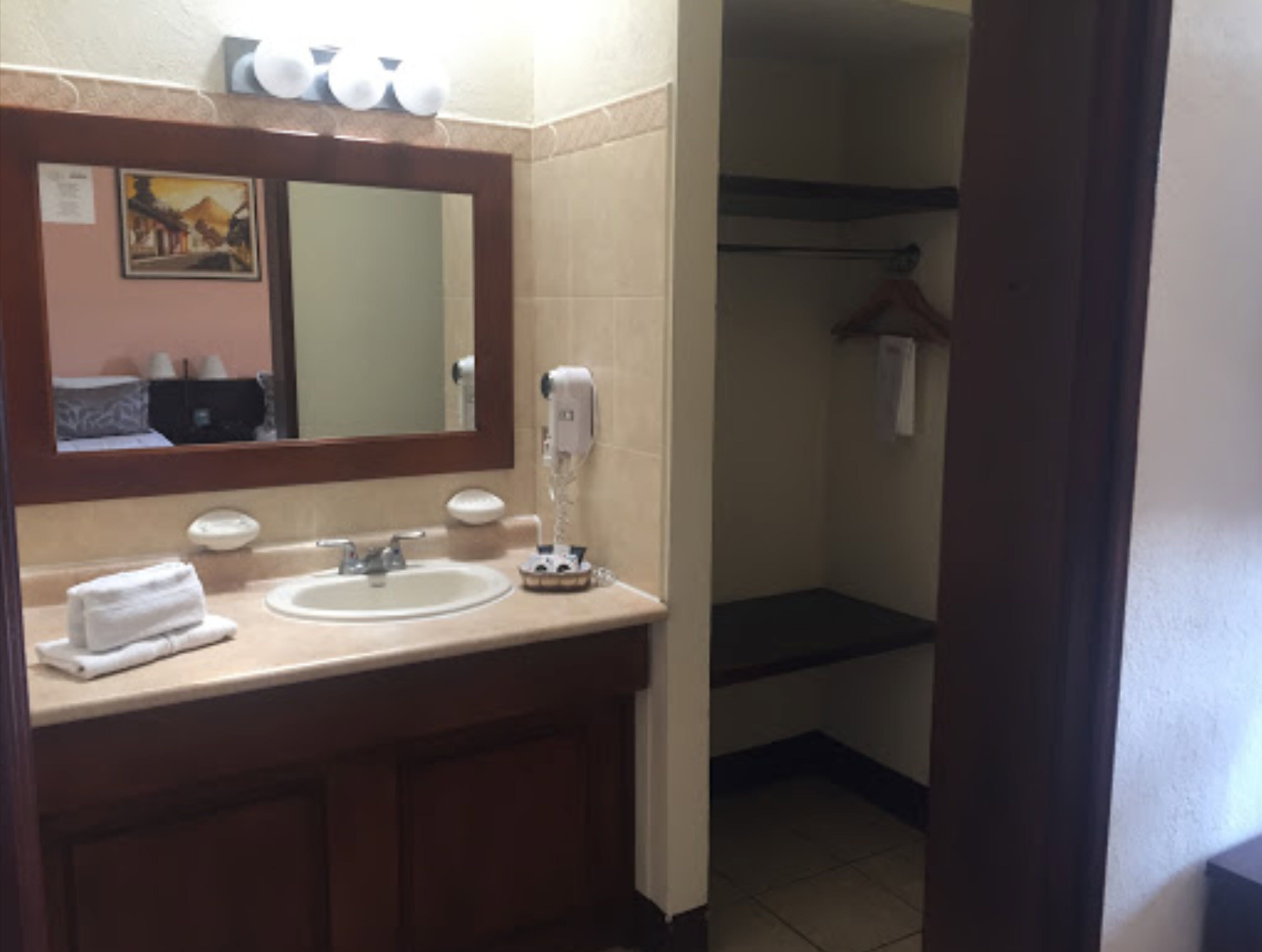 standard double room, 2 double beds | bathroom | free toiletries, hair dryer, towels