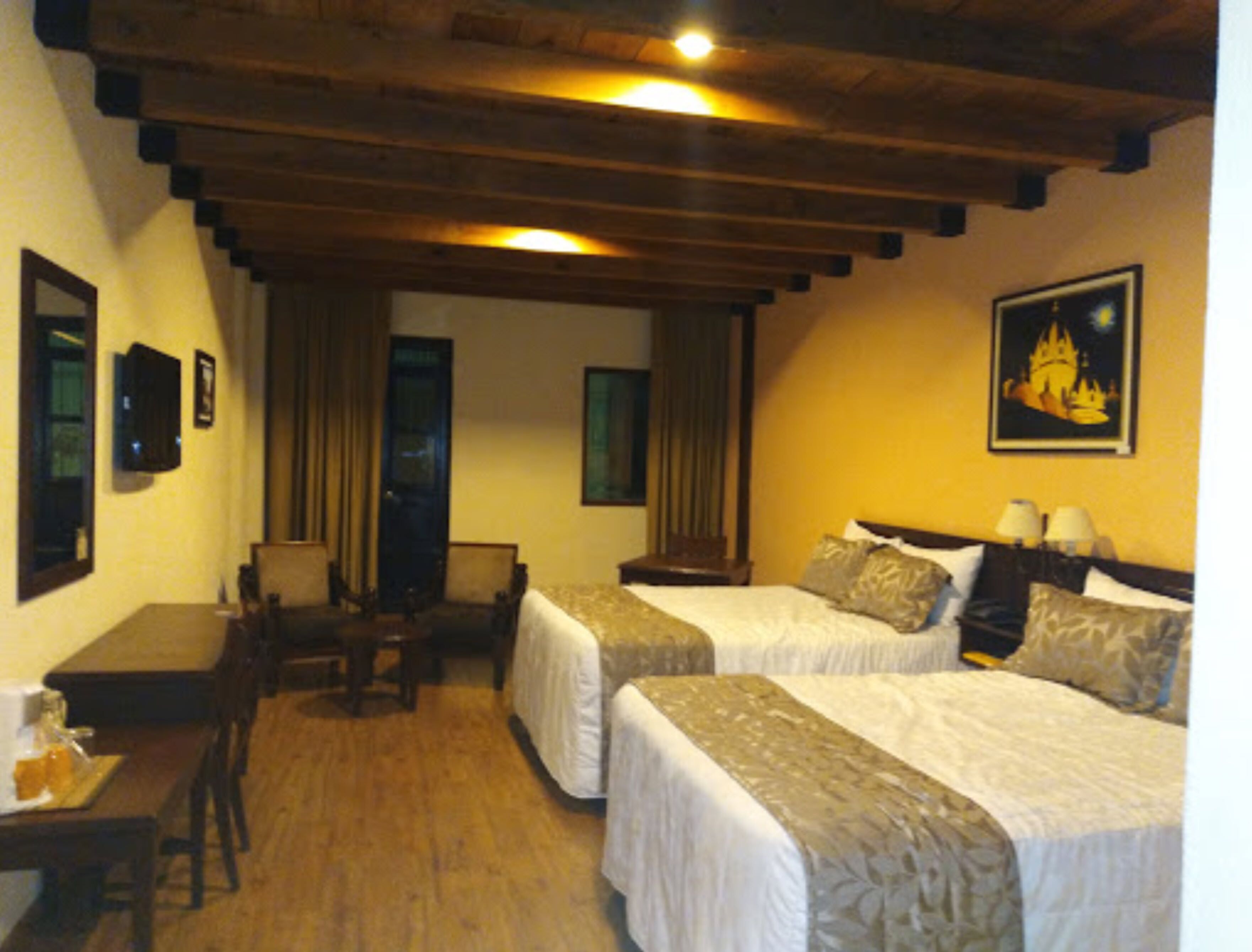 standard double room, 2 double beds | in-room safe, desk, soundproofing, free wifi