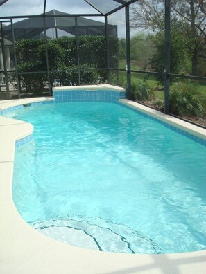 Outdoor pool, a heated pool
