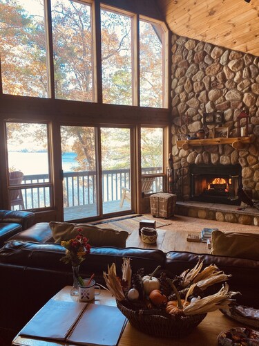 Spacious Lac Courte Oreilles home! Stunning views, avail June/Aug. Book now!