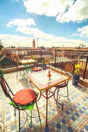 Terrace/patio - Riad Jennah Rouge - Hostel (Marrakech)