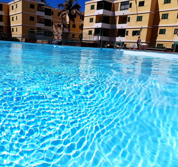 Pool - "Apartamento Milu' in Playa del Ingles de Gran Canaria ground floor. (San Bartolomé de Tirajana)