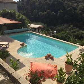 A heated pool