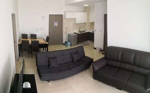 49-inch LED TV with cable channels, TV - Vinz at Silverscape Luxury Residence (Malacca City)